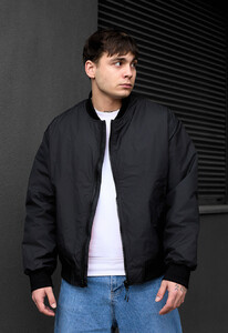 Фото - Базовий чорний бомбер Staff dalv black oversize - Men box