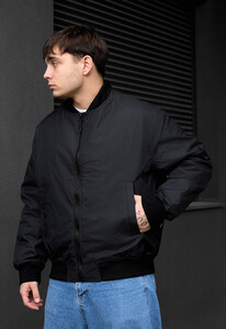 Фото - Базовий чорний бомбер Staff dalv black oversize - Men box