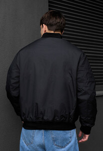 Фото - Базовий чорний бомбер Staff dalv black oversize - Men box