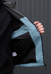 Фото - Двоколірна чоловіча куртка Staff mo dark khaki & turquoise - Men box