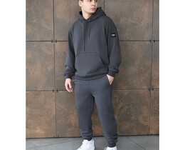 Фото - Універсальний спортивний костюм Staff es dark gray oversize - Men box