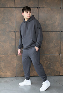 Фото - Універсальний спортивний костюм Staff es dark gray oversize - Men box