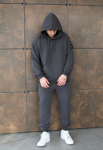 Фото - Універсальний спортивний костюм Staff es dark gray oversize - Men box