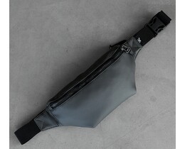 Фото - Мужская бананка серого цвета Staff mo leather gray - Men box