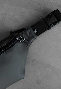 Фото - Мужская бананка серого цвета Staff mo leather gray - Men box