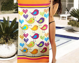 Фото - Красивое пляжное полотенце с птичками - Men box