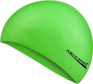 Фото - Зручна неонова зелена латексна шапочка Aqua Speed SOFT LATEX 5727 - Men box