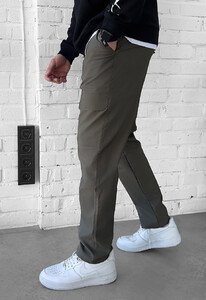 Фото - Однотонні штани карго Staff cargo me dark khaki - Men box