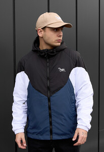 Фото - Триколірна чоловіча вітровка Staff qady logo - Men box