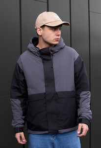 Фото - Двоколірна вітровка Staff veno black & gray - Men box