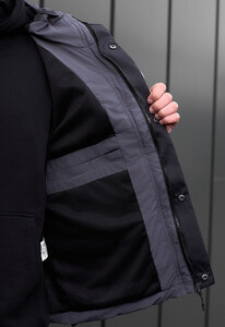 Фото - Двоколірна вітровка Staff veno black & gray - Men box