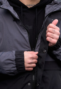 Фото - Двоколірна вітровка Staff veno black & gray - Men box