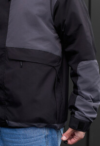 Фото - Двоколірна вітровка Staff veno black & gray - Men box