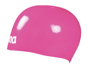 Фото - Яркая силиконовая шапочка Arena Moulded Pro фуксия для соревнований - Men box