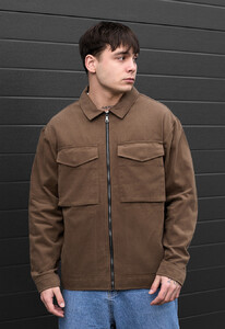 Фото - Однотонна коричнева куртка Staff zumi brown - Men box