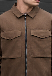 Фото - Однотонна коричнева куртка Staff zumi brown - Men box