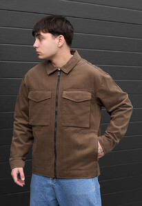 Фото - Однотонна коричнева куртка Staff zumi brown - Men box
