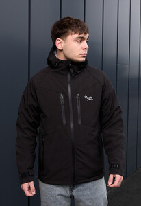 Фото - Демісезонна куртка для чоловіків soft shell Staff nexu black logo - Men box
