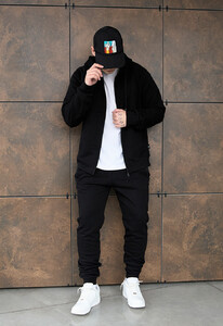 Фото - Чорний спортивний костюм для чоловіків Staff sh zip black - Men box