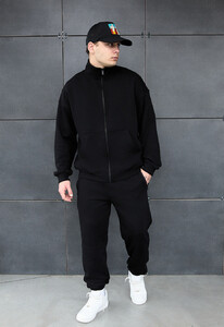Фото - Спортивный оверсайз костюм Staff pa zip black oversize - Men box