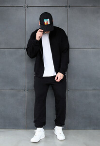 Фото - Спортивный оверсайз костюм Staff pa zip black oversize - Men box