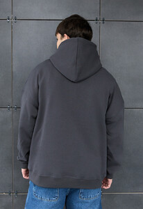 Фото - Худі темно-сірого кольору Staff dark gray oversize - Men box
