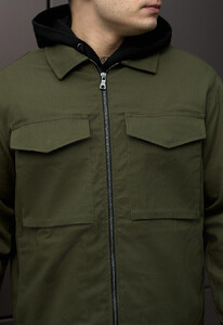 Фото - Однотонна куртка для чоловіків Staff zumi khaki - Men box