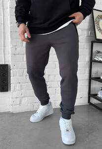 Фото - Однотонні сірі спортивки Staff wol gray - Men box