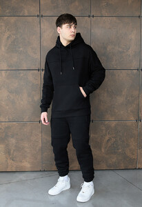 Фото - Теплый спортивный костюм Staff saj black fleece - Men box