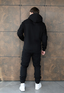 Фото - Теплый спортивный костюм Staff saj black fleece - Men box