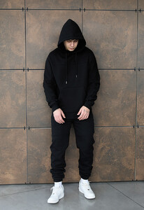 Фото - Теплый спортивный костюм Staff saj black fleece - Men box