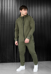 Фото - Однотонный спортивный костюм Staff sh zip khaki - Men box