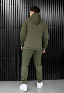 Фото - Однотонный спортивный костюм Staff sh zip khaki - Men box