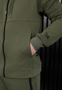Фото - Однотонный спортивный костюм Staff sh zip khaki - Men box