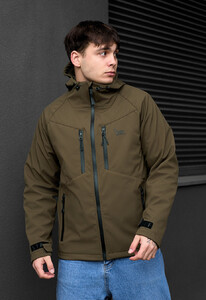 Фото - Демісезонна куртка soft shell Staff nexu dark khaki logo - Men box
