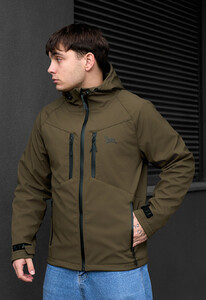 Фото - Демісезонна куртка soft shell Staff nexu dark khaki logo - Men box
