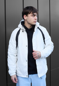 Фото - Універсальна чоловіча вітровка Staff lomz white & black - Men box