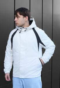 Фото - Універсальна чоловіча вітровка Staff lomz white & black - Men box