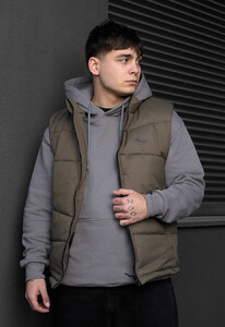 Фото - Чоловічий демісезонний жилет Staff jova dark khaki logo - Men box