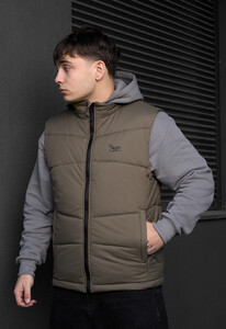 Фото - Чоловічий демісезонний жилет Staff jova dark khaki logo - Men box