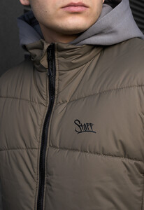 Фото - Чоловічий демісезонний жилет Staff jova dark khaki logo - Men box