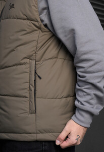 Фото - Чоловічий демісезонний жилет Staff jova dark khaki logo - Men box