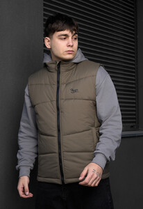 Фото - Чоловічий демісезонний жилет Staff jova dark khaki logo - Men box