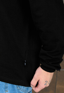 Фото - Однотонный лонгслив черного цвета Staff black oversize - Men box
