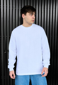 Фото - Базовый белый лонгслив Staff white oversize - Men box