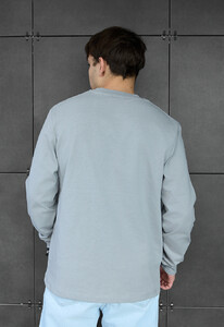 Фото - Повседневный мужской лонгслив Staff gray oversize - Men box