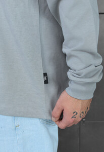 Фото - Повседневный мужской лонгслив Staff gray oversize - Men box