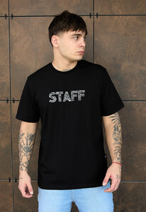 Фото - Брендована футболка у чорному кольорі Staff logo - Men box