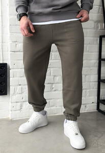 Фото - Чоловічі спортивки у кольорі хакі Staff al dark khaki - Men box