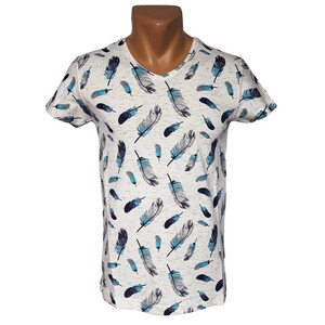 Фото - Мужская футболка от бренда FTX Sportwear белая с перьями - Men box